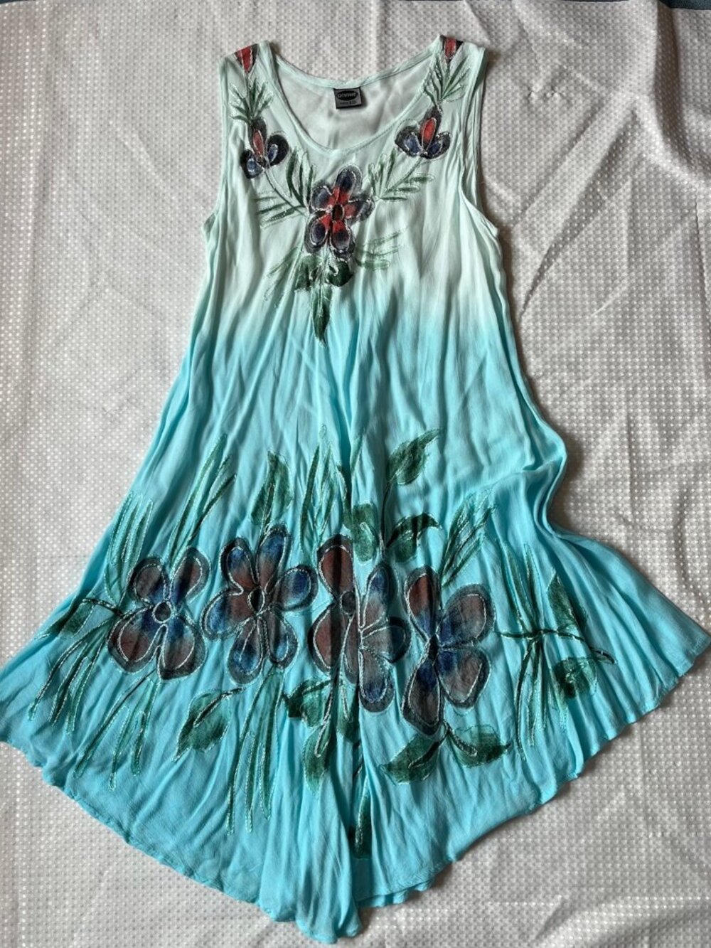 Divine Boho Handpainted Asymmetrical Sundress
